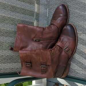 Vince Camuto brown Fergus Wiskey Leather Boots Size 9